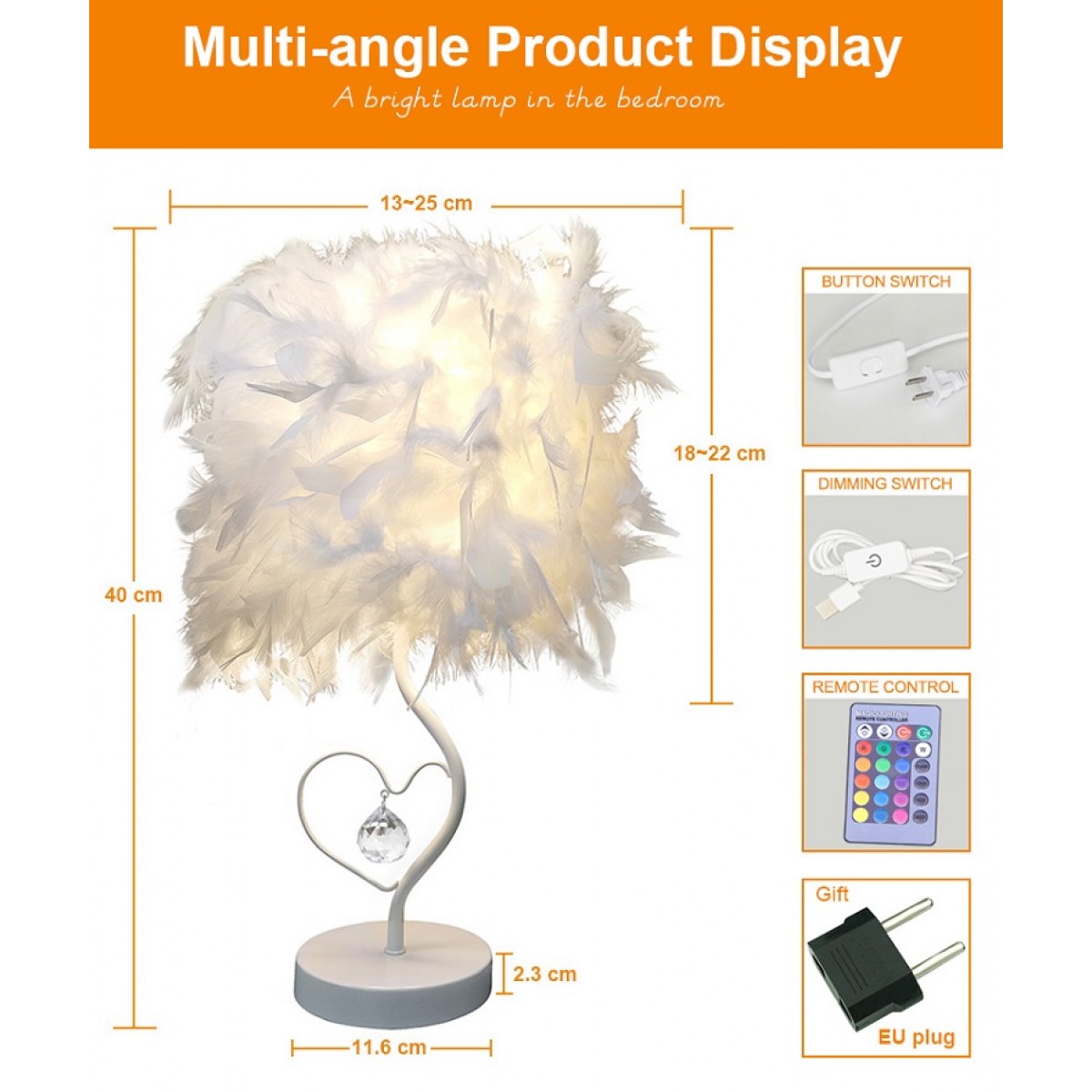 Colour changing table lamp